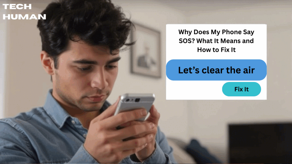 why does my phone say sos